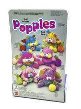 Load image into Gallery viewer, Close-up of Mattel Popples plush toy displaying a smiling face and colorful ears.
