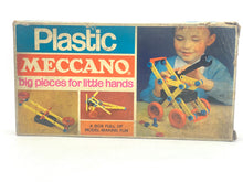 Load image into Gallery viewer, Meccano construction set packaging showing colorful design with blue, orange, and yellow colors.
