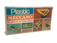 Load image into Gallery viewer, Side view of the Meccano box displaying a colorful design with a damaged corner.
