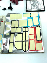 Load image into Gallery viewer, Transformers G1 Metroplex game components with color-coded sections on a white background.
