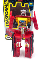 Load image into Gallery viewer, Transformers G1 Inferno in robot form, highlighting articulated limbs with red and yellow colors.
