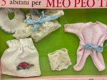 Load image into Gallery viewer, Detail of Italocremona vintage dress set featuring embroidered designs and blue ribbons.
