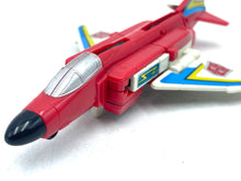 Load image into Gallery viewer, Takara GiG Transformers G1 Fireflight close-up detail of the colorful wings.
