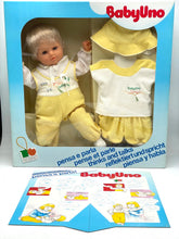 Carica l'immagine nel visualizzatore di Gallery, Sebino Baby Uno packaging view showing the doll set and clothing.
