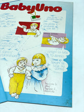 Carica l'immagine nel visualizzatore di Gallery, Sebino Baby Uno instruction booklet detail featuring blue and white illustrations.

