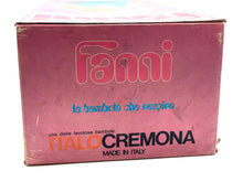Load image into Gallery viewer, Italocremona Fanni doll packaging, showing brand name and product description in red and white.
