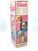Load image into Gallery viewer, Italocremona Fanni doll packaging, side view highlighting illustration and text branding.
