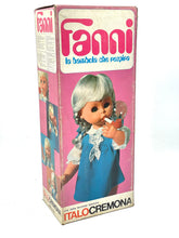 Load image into Gallery viewer, Italocremona Fanni doll packaging, side view with clear branding and illustration.
