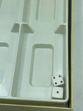 Load image into Gallery viewer, Detail view of Avalon Hill Hexagony game board with sections and dice.
