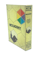 Load image into Gallery viewer, Detail view of Avalon Hill Hexagony game contents including instruction sheet and game components.
