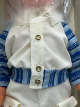 Load image into Gallery viewer, Sebino Doll Angelino Simpatia close-up of smiling face with big eyes.
