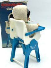 Load image into Gallery viewer, Back view of Vintage Sebino Ciccinobello Bimbo Giallo in high chair.
