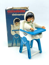 Load image into Gallery viewer, Vintage Sebino Ciccinobello Bimbo Giallo in blue and white high chair packaging.

