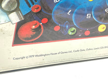 Load image into Gallery viewer, Detail view of the Vintage Sonic UFO's game board showcasing colorful design elements in red, blue, and green.

