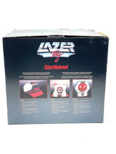 Load image into Gallery viewer, Mattel Lazer Tag Star Helmet packaging detail view highlighting game features and product images.
