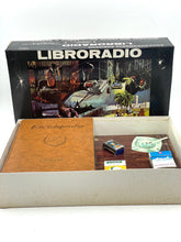 Load image into Gallery viewer, Detail view of Uniwerk Libroradio contents inside a wooden box.
