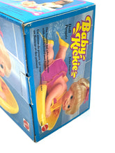 Carica l'immagine nel visualizzatore di Gallery, Mattel Baby Kickie Doll side view highlighting flippers and swimwear with box graphics.
