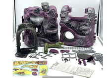 Load image into Gallery viewer, Mattel Masters of the Universe Snake Mountain action figures and accessories displayed together.
