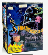 Load image into Gallery viewer, Mattel Masters of the Universe Snake Mountain packaging front view featuring vibrant graphics.
