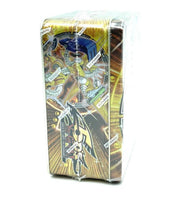 Load image into Gallery viewer, Back view of the Yu-Gi-Oh 5ds collectible tin box featuring a plain back and barcode.

