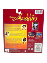 Load image into Gallery viewer, Back view of Aladdin DVD packaging featuring character images and movie details.
