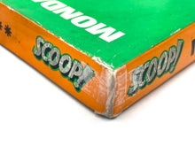 Load image into Gallery viewer, 1967 scoop! board game box corner view highlighting visible text and colors.
