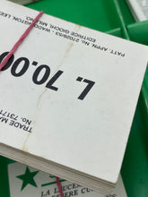 Load image into Gallery viewer, 1967 scoop! board game cards in a green tray highlighting text on card.
