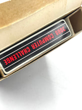 Load image into Gallery viewer, Close-up detail of the label on the Acetronic Radofin Prinztronic 1979 videogame box with an aged appearance.
