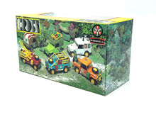 Load image into Gallery viewer, Packaging view of a toy vehicles set with yellow, green, and orange colors.
