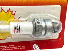 Load image into Gallery viewer, Close-up detail of the Bandai Polistil Spark Plug Racer with a metallic finish.
