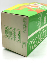 Load image into Gallery viewer, Sebino Nella doll packaging side view showing text on a plain green background.
