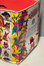 Load image into Gallery viewer, Colorful storage bin side view featuring graphic design and handle.
