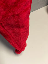 Load image into Gallery viewer, Detail of red plush item featuring a pointed tip on a white background.
