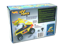 Load image into Gallery viewer, Back view of Hot Wheels Key Force Swingshot Dune Buggy packaging with instructions and features.
