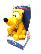 Load image into Gallery viewer, Mattel Eurodisney Plush Pluto packaging view showing soft yellow plush dog.
