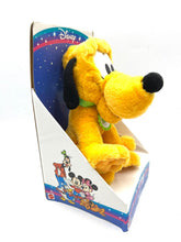 Load image into Gallery viewer, Mattel Eurodisney Plush Pluto packaging view highlighting the yellow plush dog.
