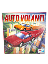 Carica l'immagine nel visualizzatore di Gallery, 1986 Publisher Games Flying Cars board game box front view with illustrated cover and cars design.
