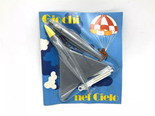 Load image into Gallery viewer, Giolitto toy airplane packaging featuring graphic design in blue, gray, and white.
