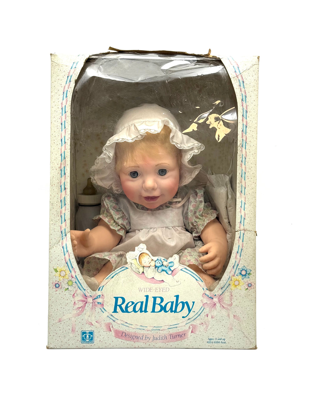 Bambola Hasbro Real Baby Boy del 1985 di Judith Turner, nuova, vecchia scorta