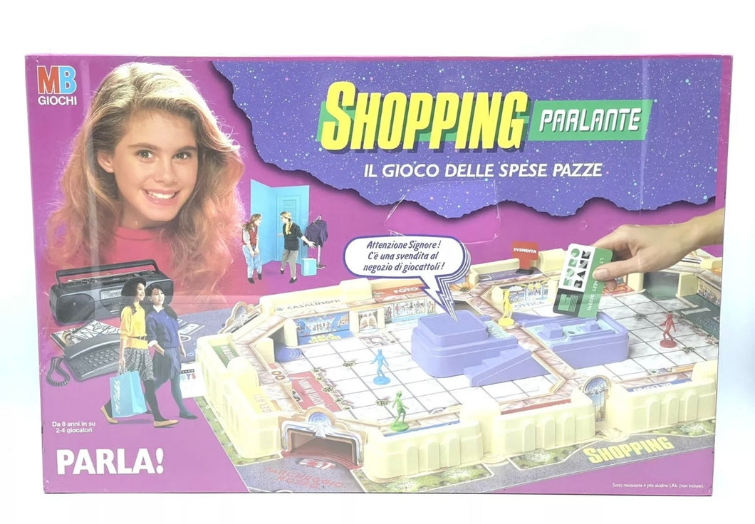MB Electronic Mall Madness – Shopping Parlante Board Game (1992) Factory Sealed