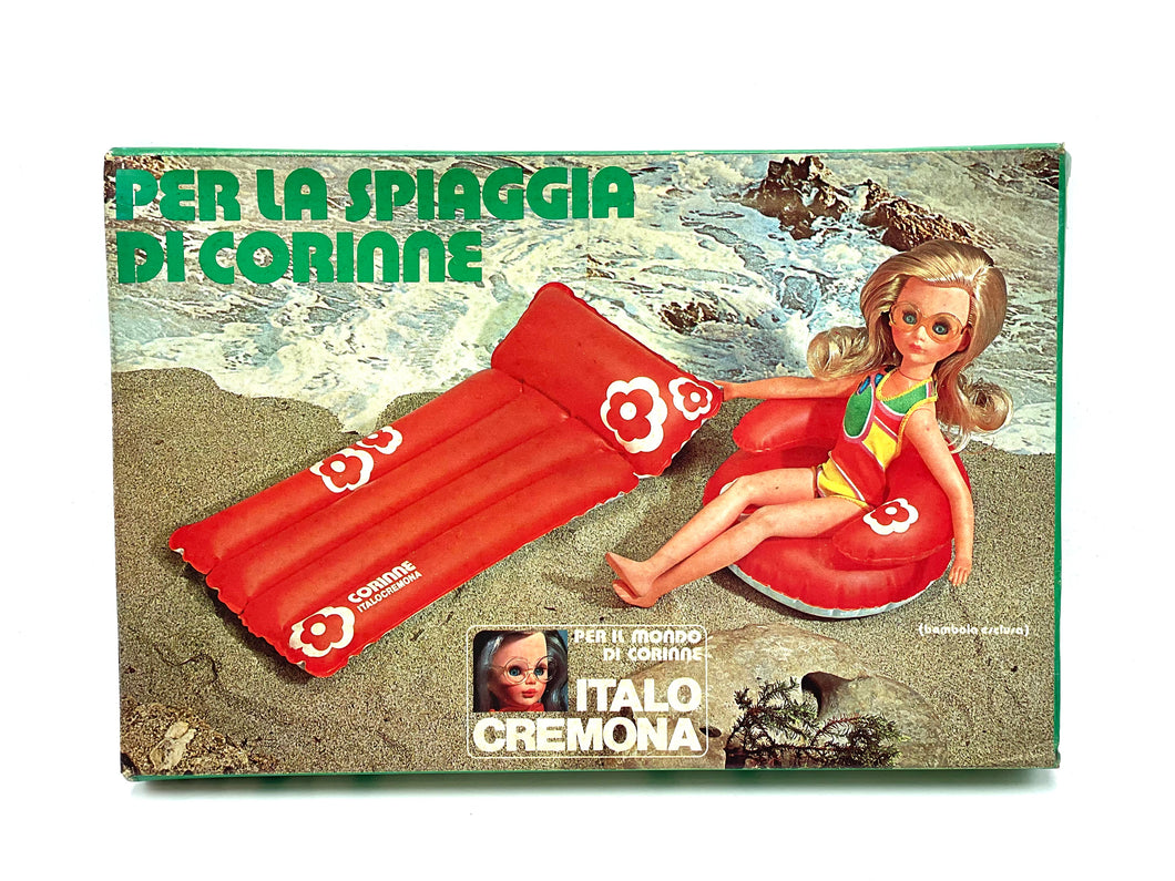 70'S Italocremona Doll Set Accessori per la spiaggia di Corinne new old stock