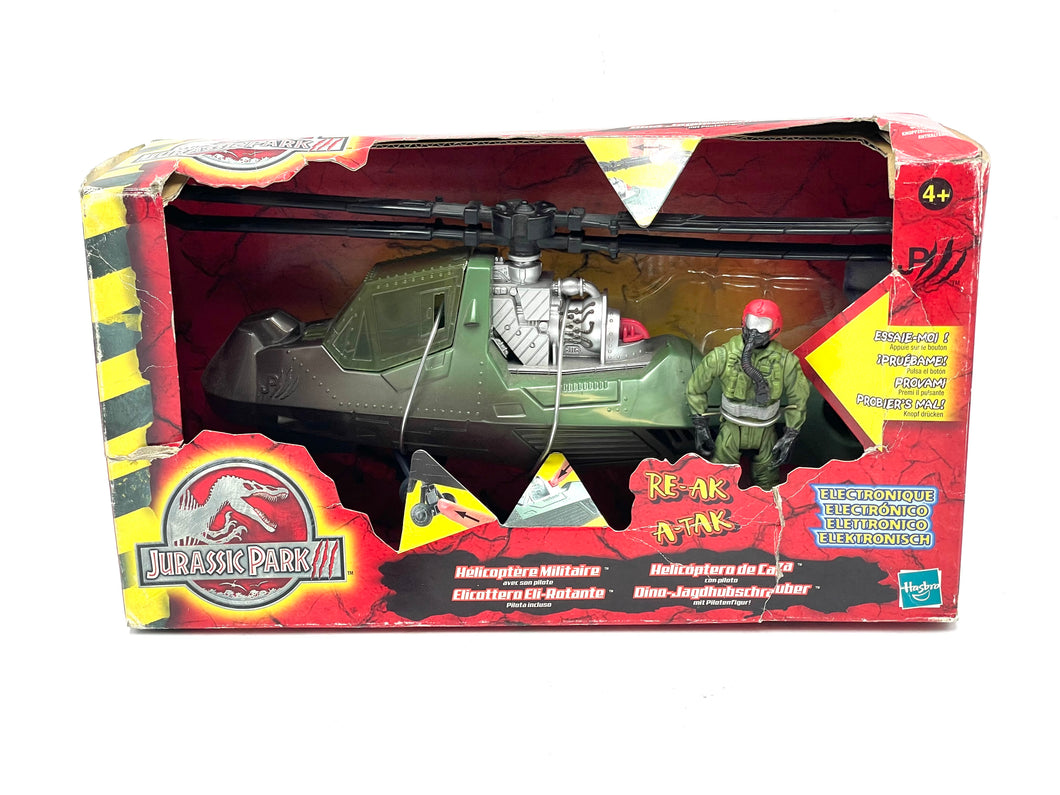 Jurassic Park 3 2001 Hasbro Air Heli-Sabre Marine Pilot Copter Helicopter