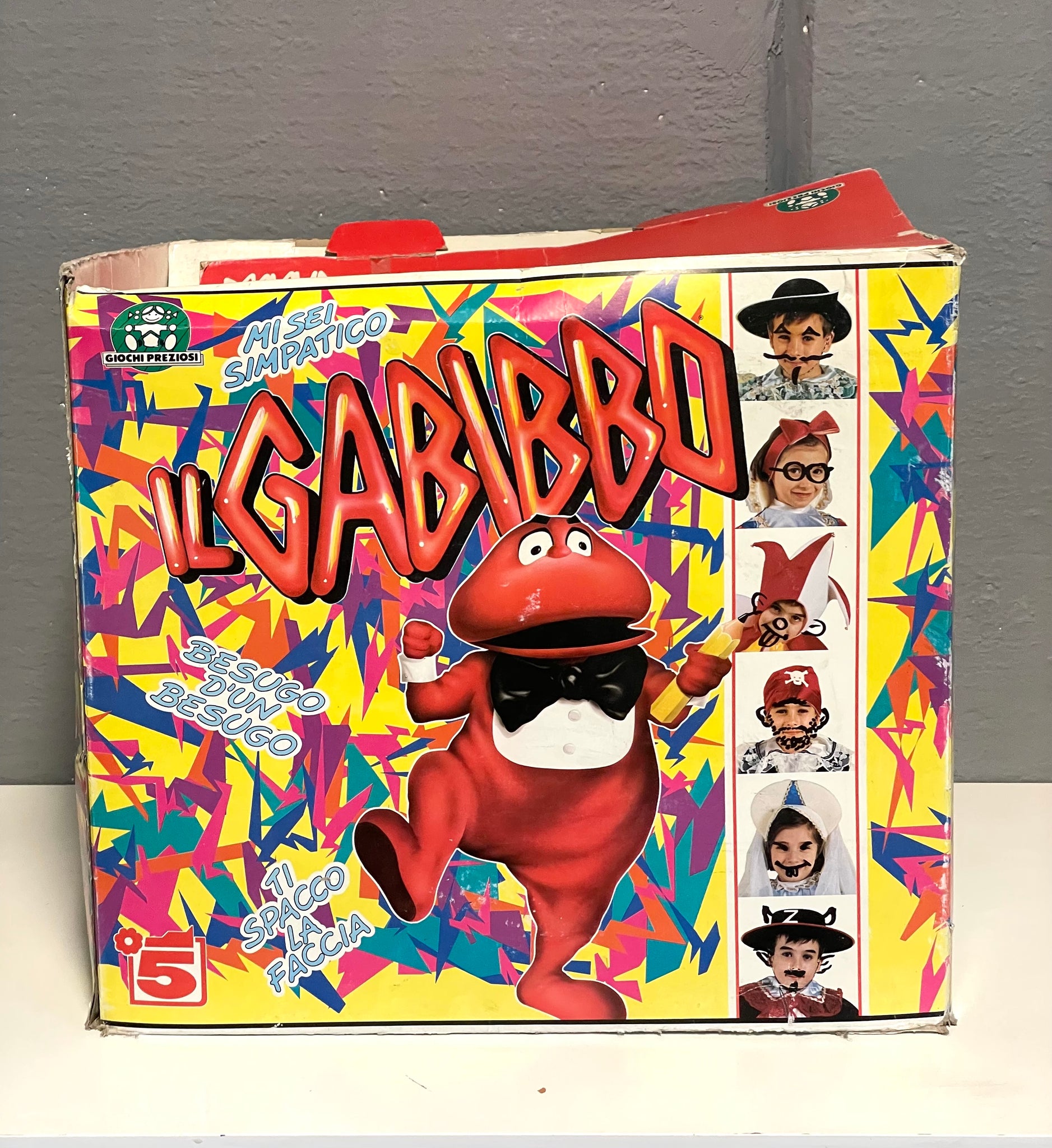 Vintage 90 S vestito di carnevale Ufficiale Gabibbo giochi preziosi Vintage Toys Box