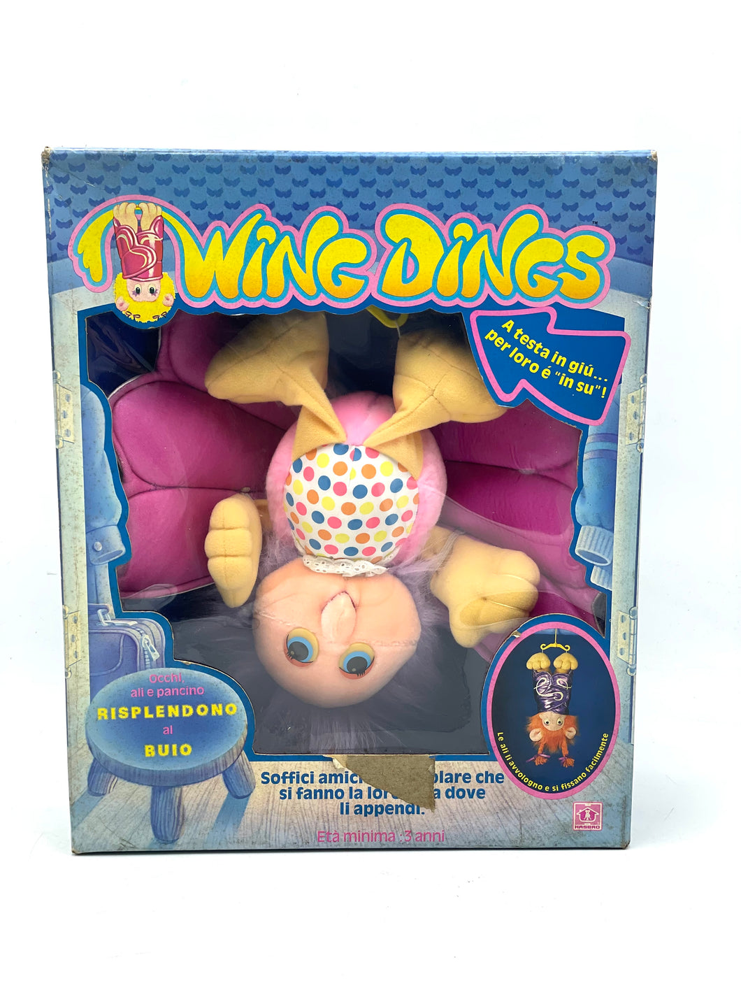 1986 Hasbro Wing Dings Plush Windy New Old Stock