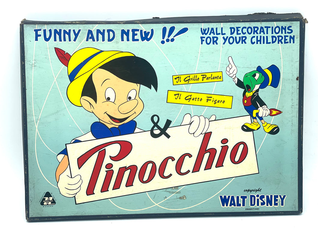 Walt Disney official 60s Pinocchio Wall Decorations NOVA LITO made in Italy