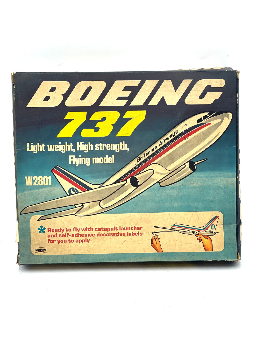 1972 Mettoy Large Foam Airplane Model Boeing 737