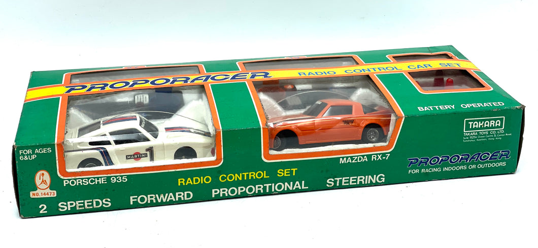 Vintage Takara Proporacer Porsche 935 Martini Racing & Mazda Rx7 Set New old stock