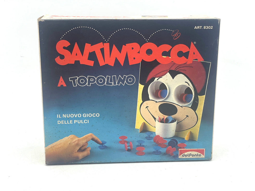 80'S Del Ponte Board game Saltinbocca a Topolino gioco delle pulci new old stock