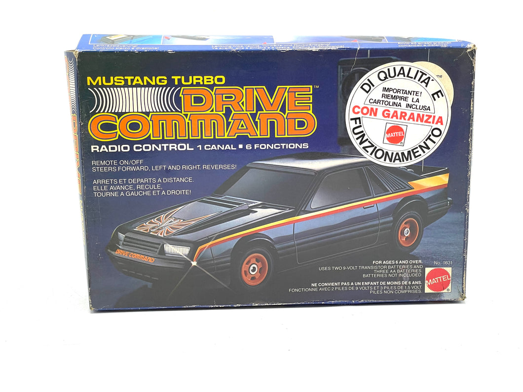 1979 Mattel Drive Command Mustang Turbo radio control new old stock