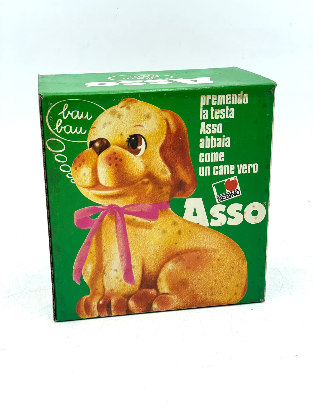 Vintage 80's Sebino Asso dog il cane che abbaia new old stock